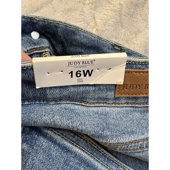 Judy Blue Jeans Size 16W Jonesborough High Rise Fray Detail Slim Fit JB88461 - Picture 10 of 16